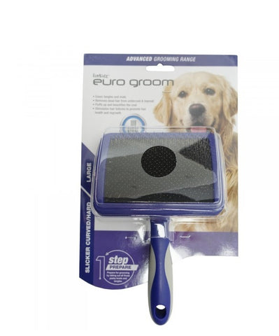 Euro Groom Advanced Grooming Curved hard Slicker  XLarge