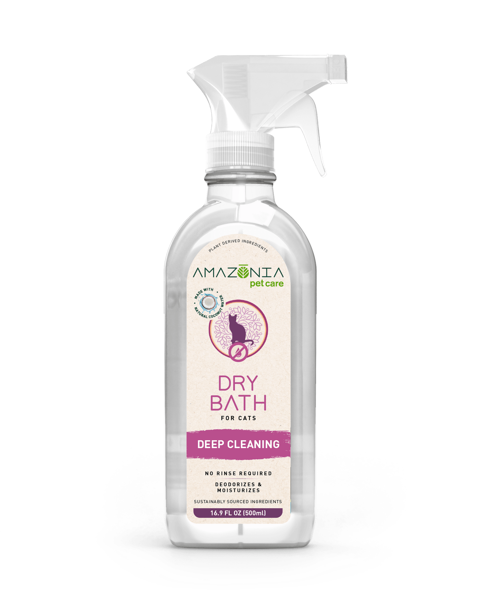 Amazonia Deep Cleaning Dry Bath Spray For Cats