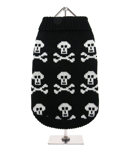 Dog Sweater - Black Skull