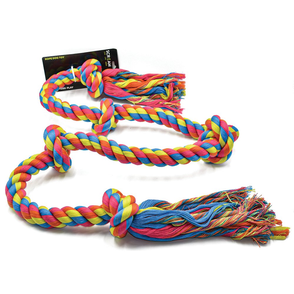 Scream 5 Knot Rope Dog Toy