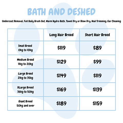 Bath and Deshed for Dogs