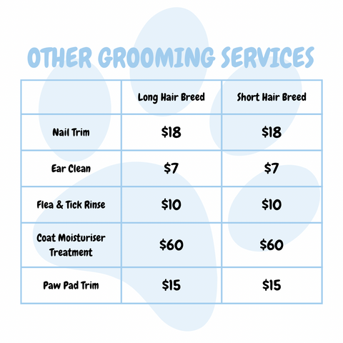 Grooming Services Extras for Dogs