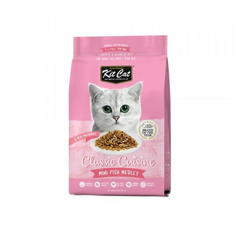 Kit Cat  - Premium Mini Fish Medley For Optimal Bones Growth Dry Cat Food