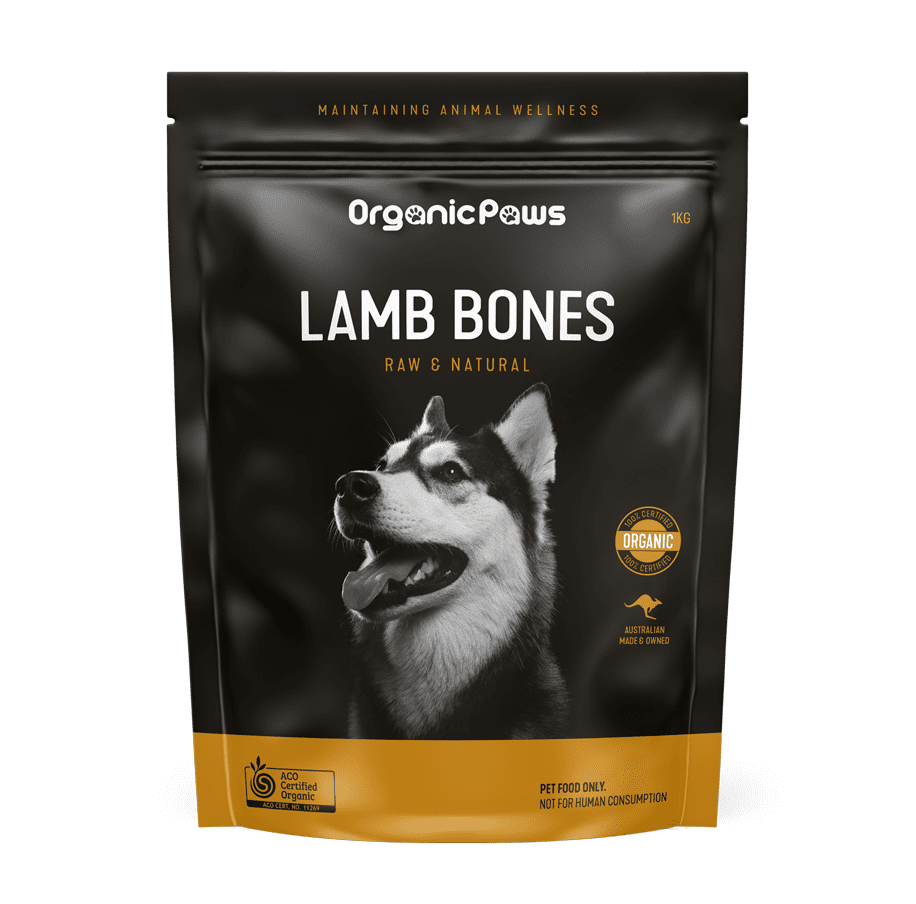 Australian Made Organic Paws Lamb Bones 1kg