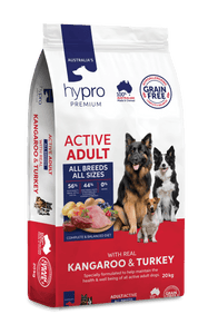 Austalian Made Hypro Premium GF Adult Dog Food Kangaroo Turkey