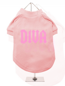 Dog T-Shirt - Diva - Pink / Glitter Pink