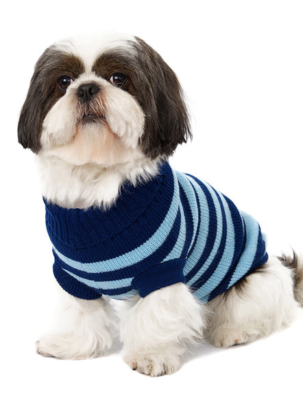 Urban Pup Oxford Blue Stripe Dog Sweater