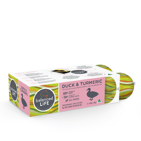 Balanced Life LID Duck and Turmeric Rice Roll Dog Food