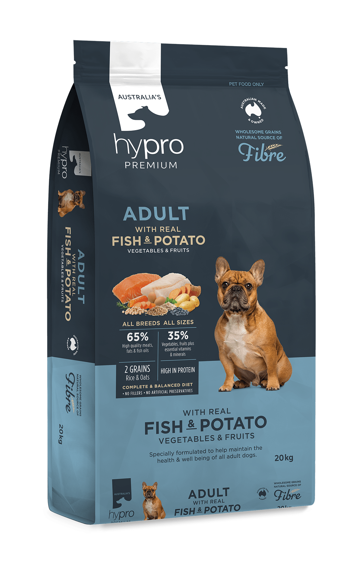 Australian Made Hypro Premium Whole Grain Fish & Potato Dry Dog Food