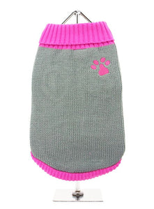 Dog Sweater - Pink Paw