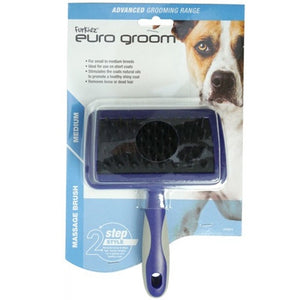 Euro Groom Dog Massage Brush - Rubber Pin
