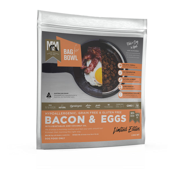 Meals for Mutts Single Protein Bacon and Eggs Grain Free Gluten Free Dog Food