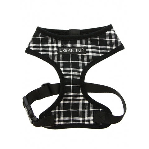 Tartan Dog Harness - Black & White