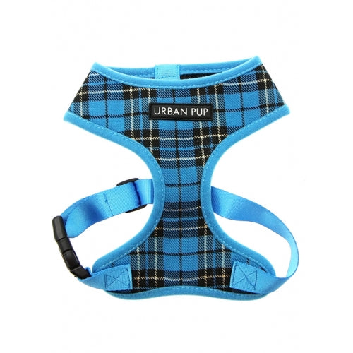 Tartan Dog Harness - Blue