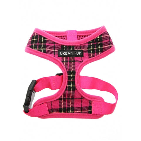 Tartan Dog Harness - Pink