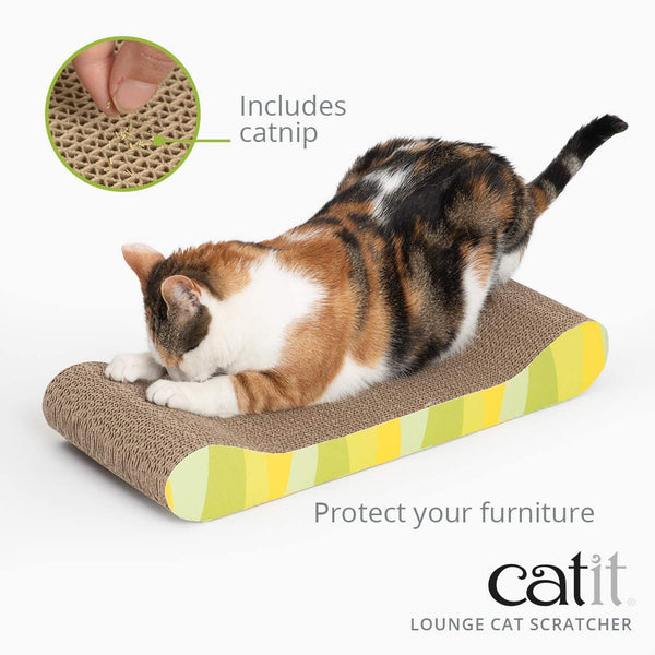 Catit Style Scratcher with Catnip - Jungle Stripe Lounge