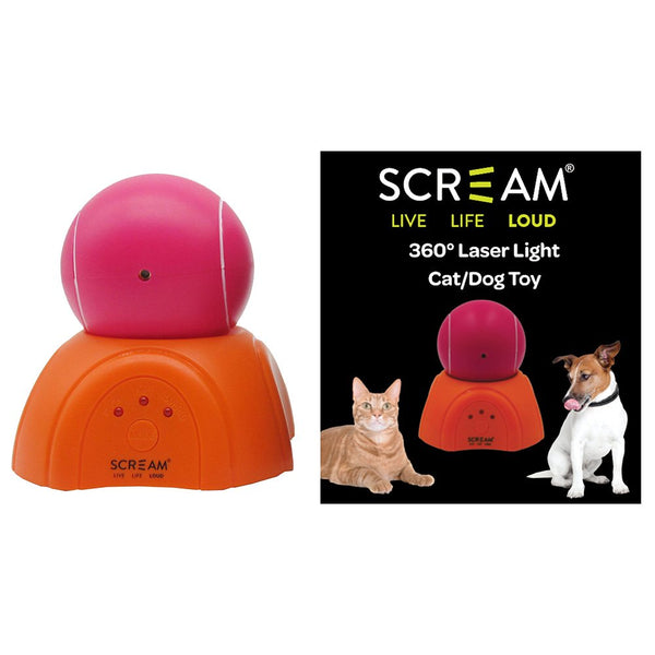 Scream 360 Laser Light Ball with Stand for Cats