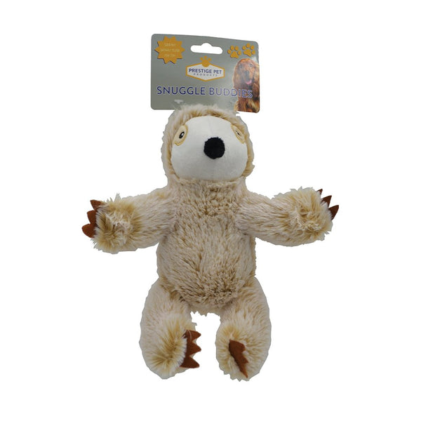 Sloth Tan Snuggle Buddies Plush Dog Toy