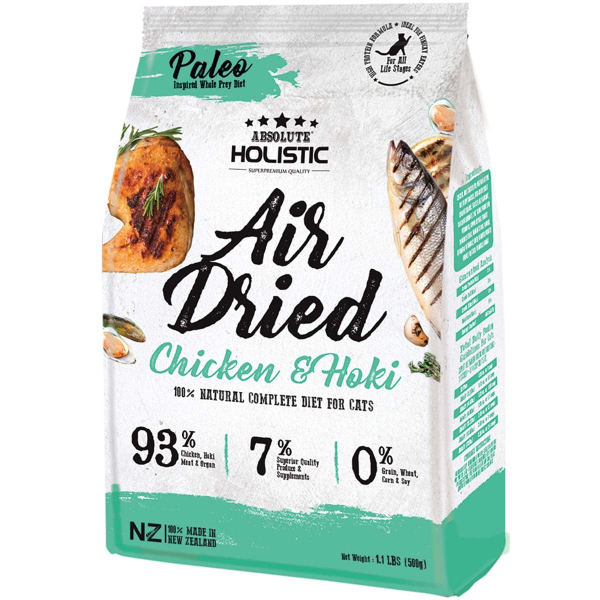 Absolute Holistic Air Dried Cat Food - Chicken & Hoki