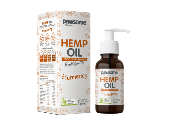 Pawsome Organic Hemp Oil and Turmeric