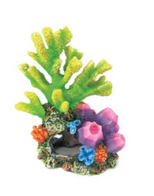 Coral On Rocks Aquarium Ornament