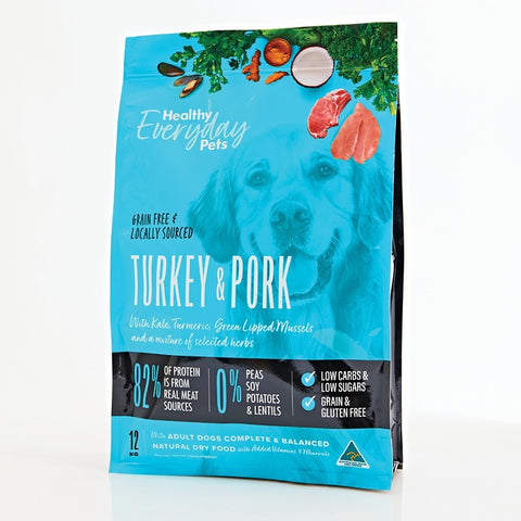 Healthy Everyday Pets Dry Dog Food Turkey & Pork