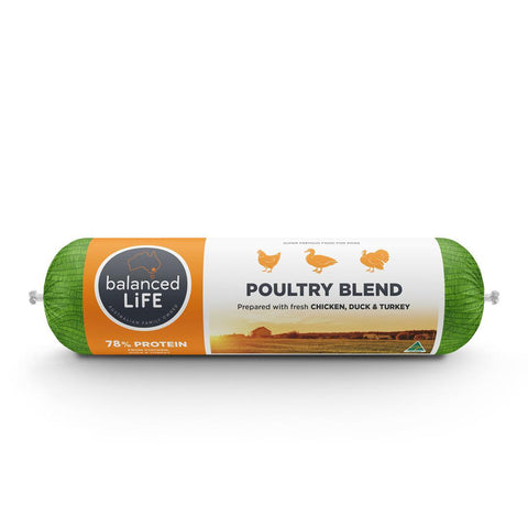 Balanced Life Original Poultry Blend chicken Duck Turkey Dog Food Roll
