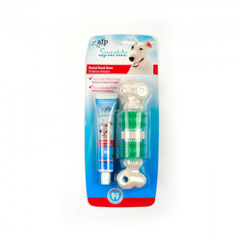 Sparkle Self Brushing Bone With Toothpaste Kit For Dogs