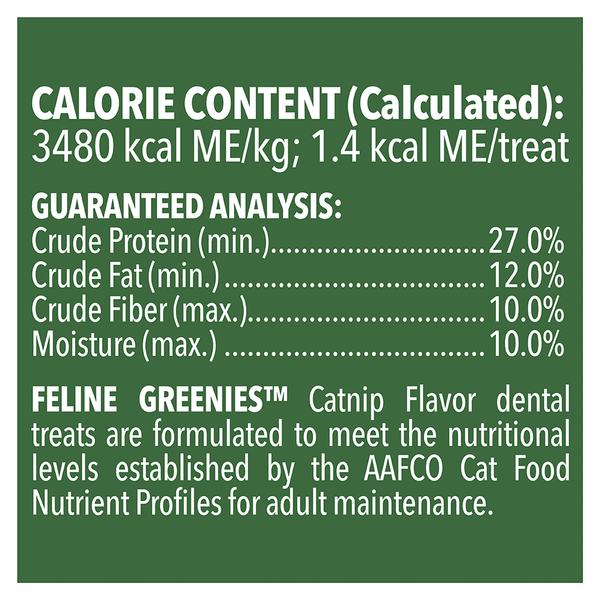 Greenies Feline Catnip Flavour Dental Chew
