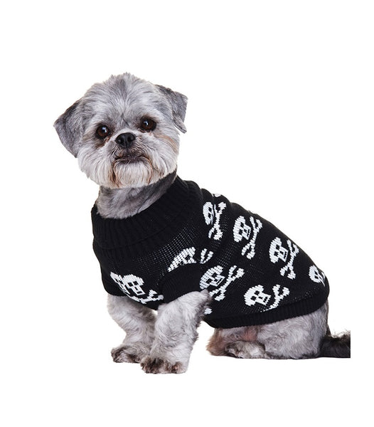 Dog Sweater - Black Skull