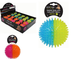 Scream Galaxy Squeaker Dog Balls