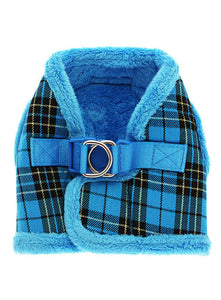 Luxury Fur Lined Dog Harness - Blue